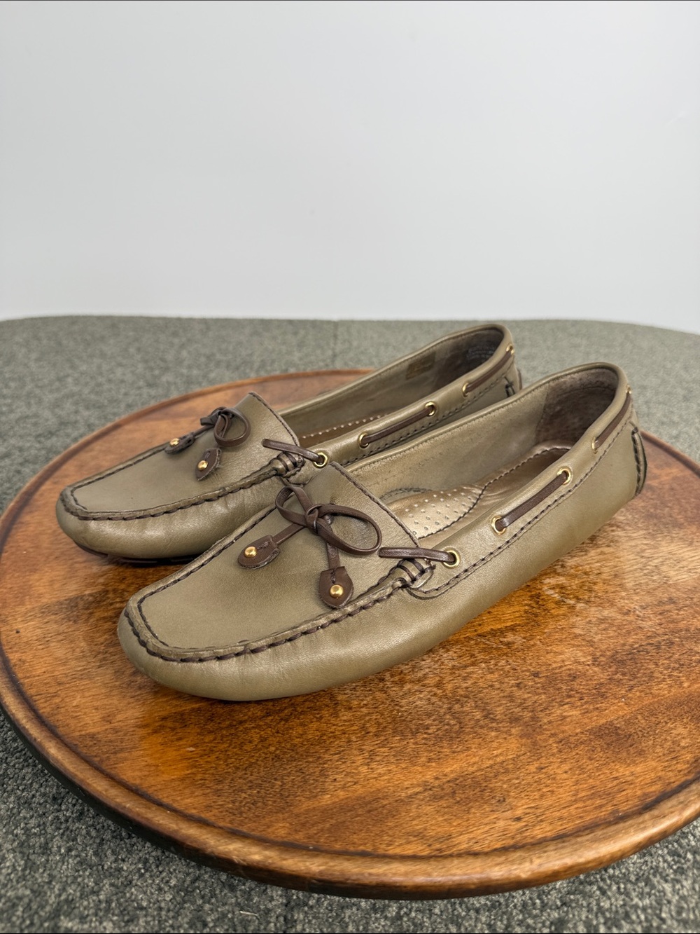 Marc Joseph Shoes Wm 9.5 Green Leather Driving Moccasin Loafers Cypress Hill